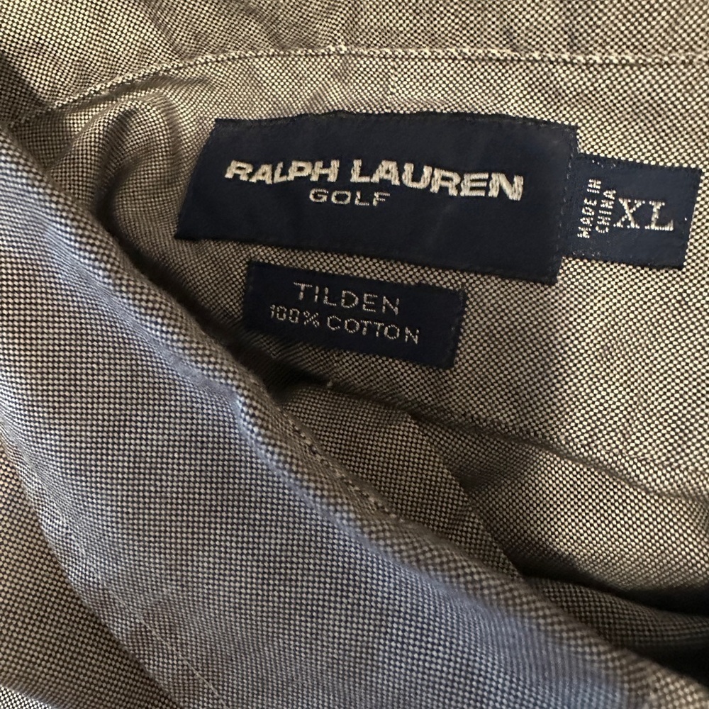 Ralph Lauren 100%cottonTilden Short Sleeve Gray With Black Pony Shirt XL SOLD - Picture 3 of 3